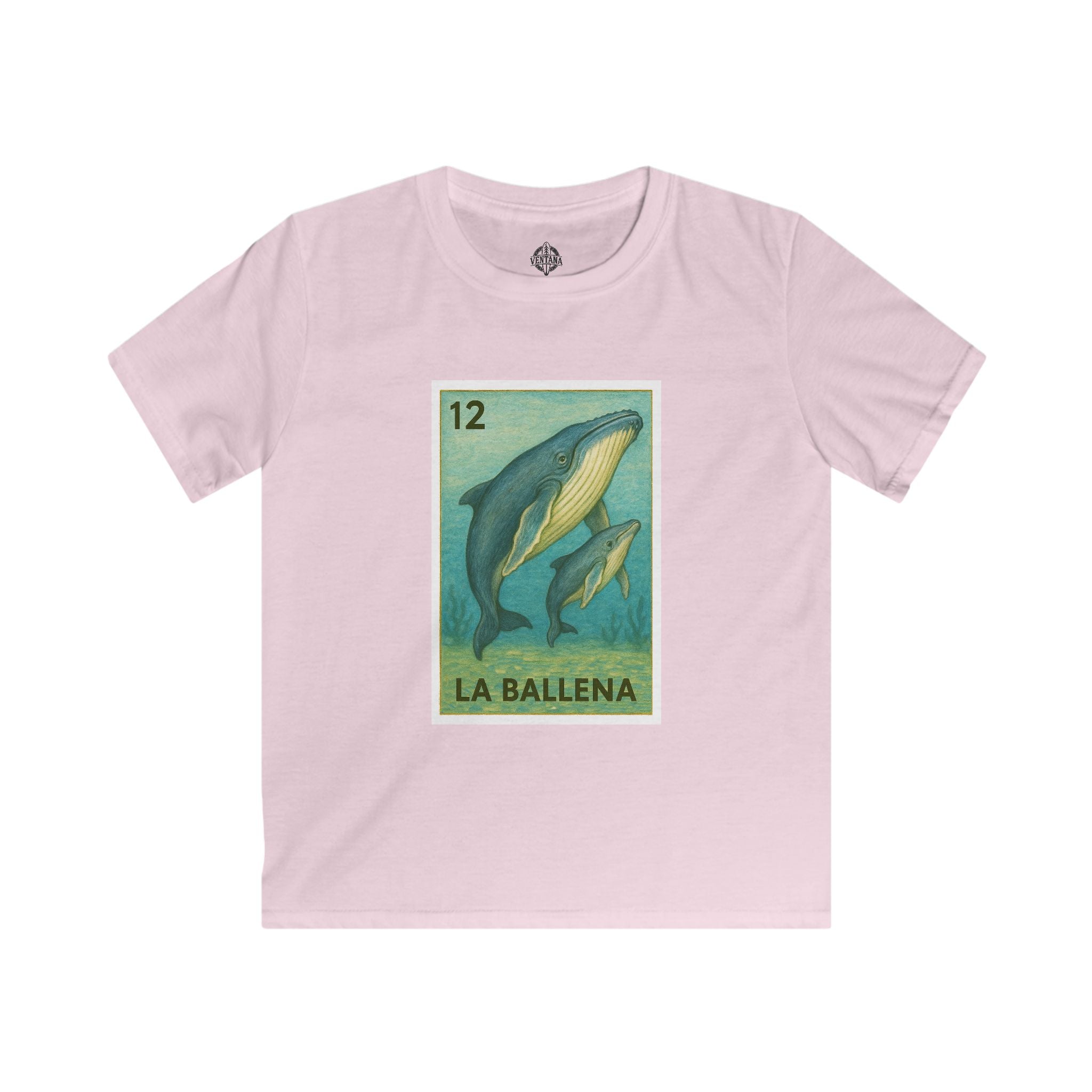 Whale Lotería Kids - Soft Style U.S. Cotton T-Shirt (La Ballena)