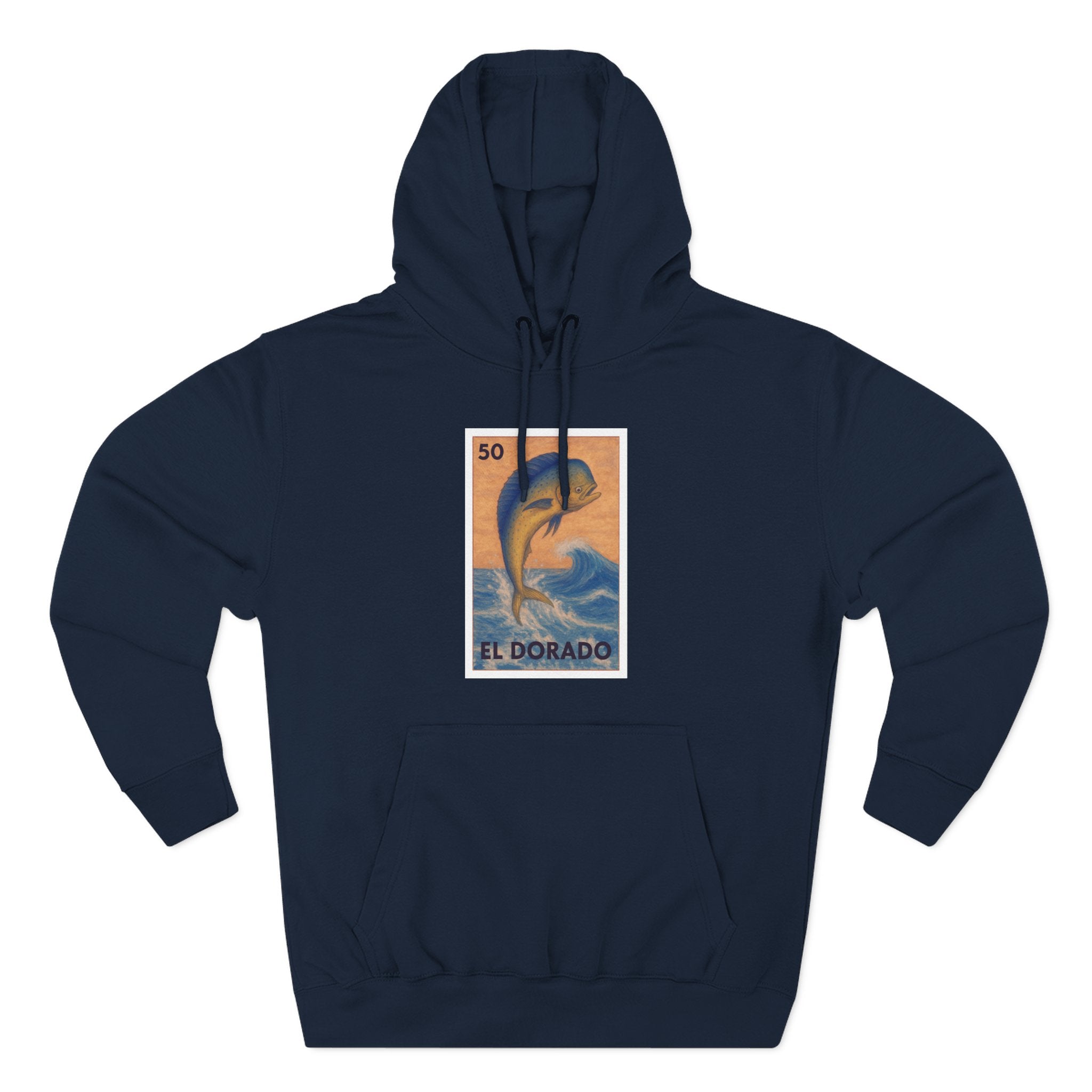 Dorado Lotería Unisex - Pull-Over Cotton Blend Fleece Hoodie (El Dorado)