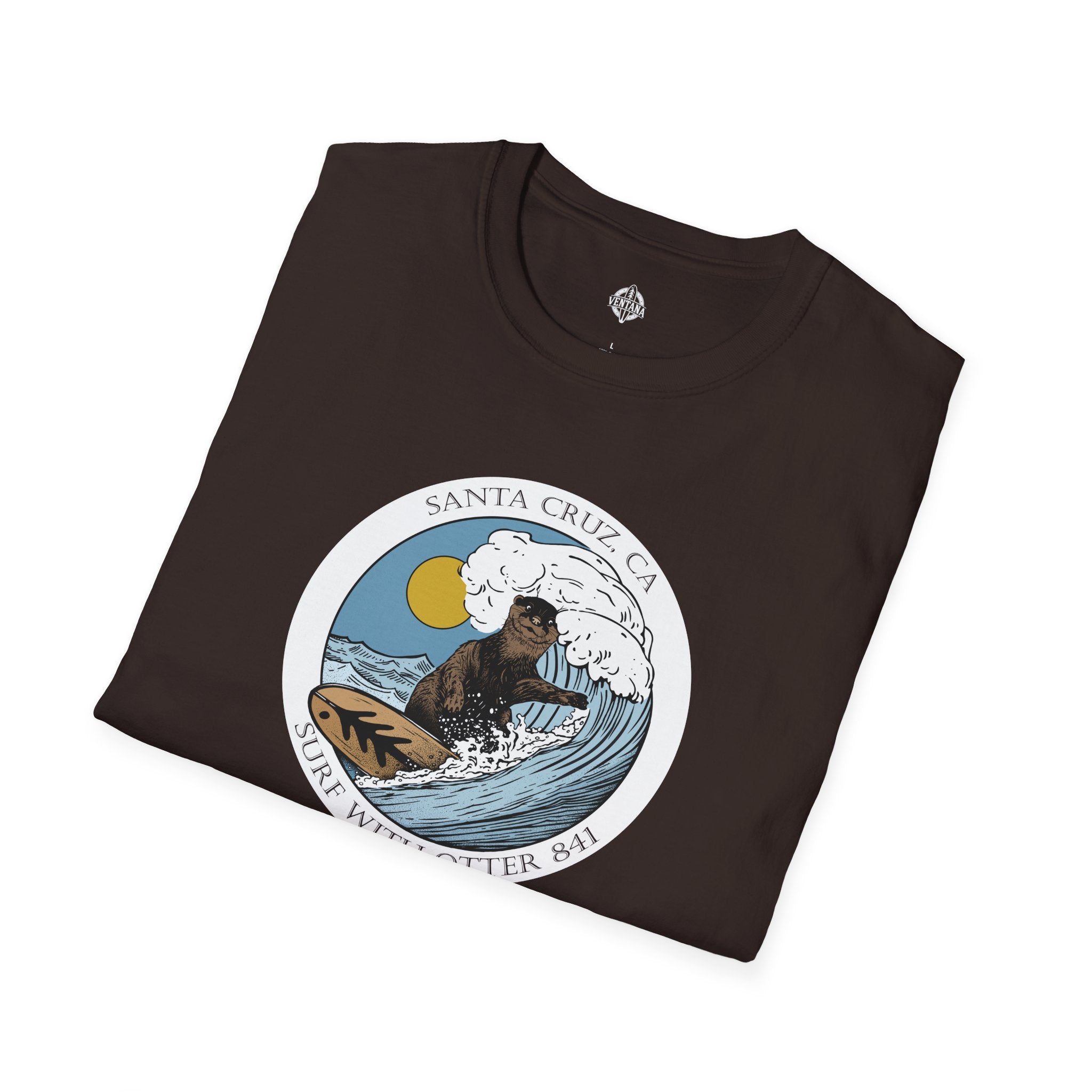 Surf with Otter 841 by Thiago Bianchini Unisex - Soft Style U.S. Cotton T-Shirt