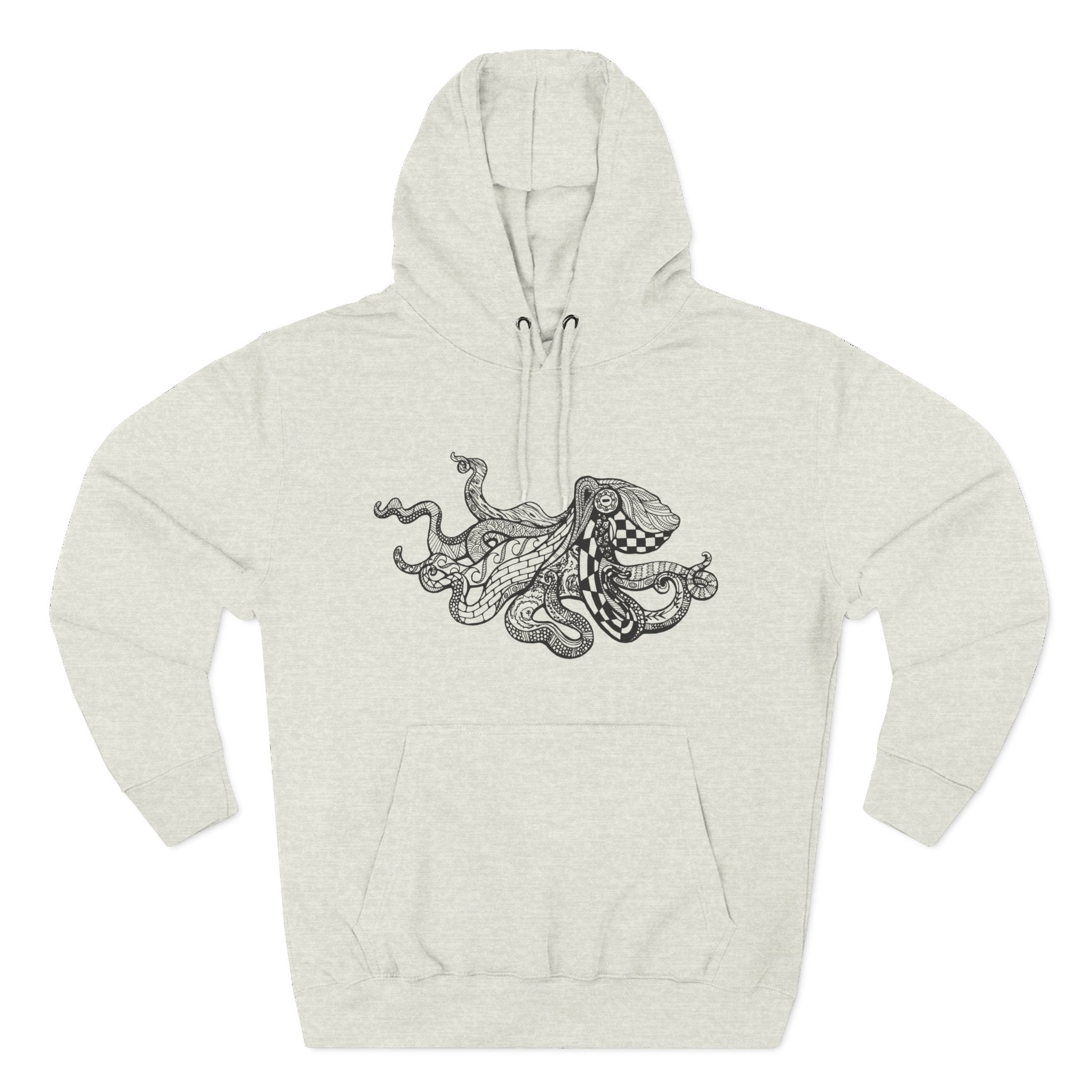 Ventangle Octopus Unisex - Pull-Over Cotton Blend Fleece Hoodie