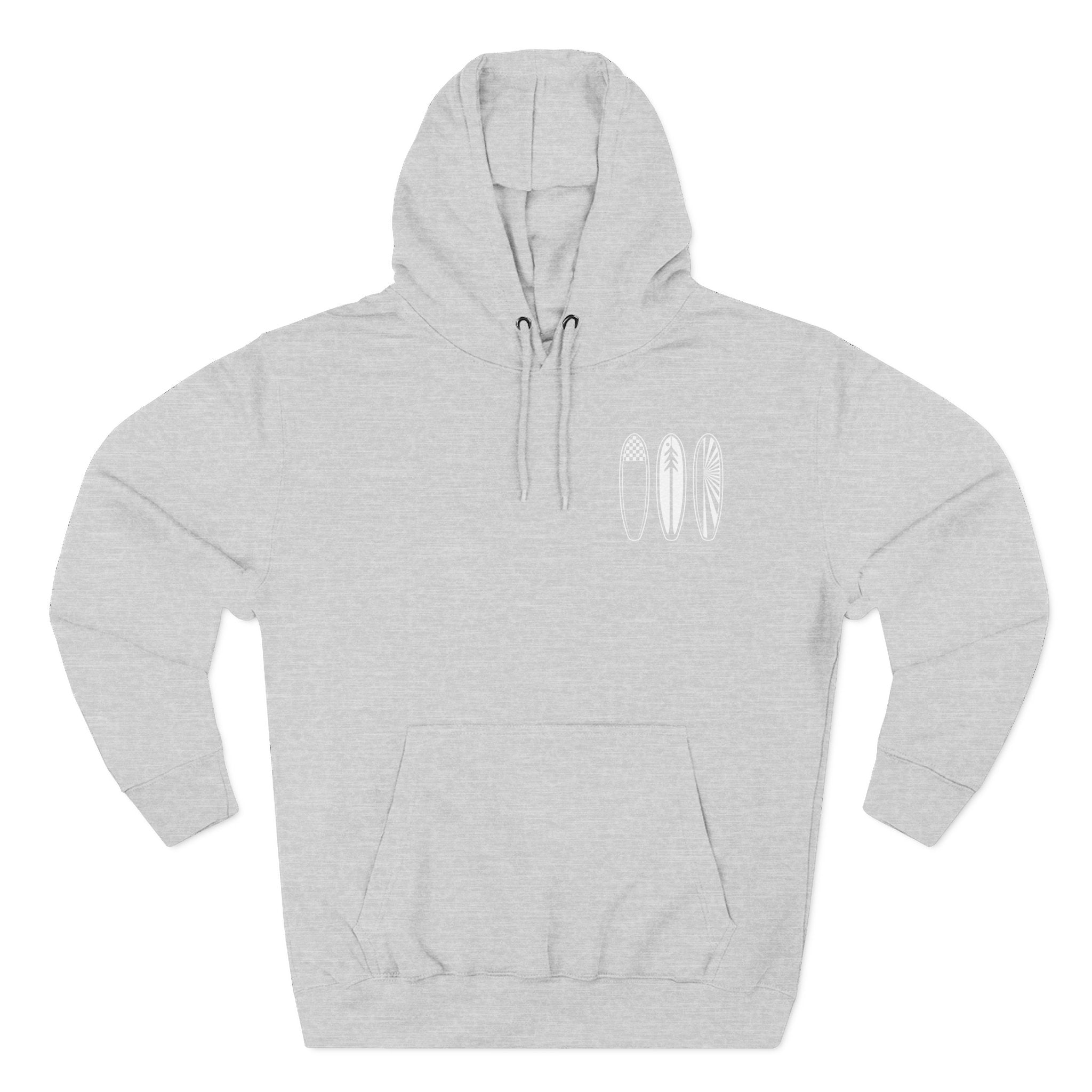 Ventana Three Board - Unisex Pull-Over Cotton Blend Fleece Hoodie