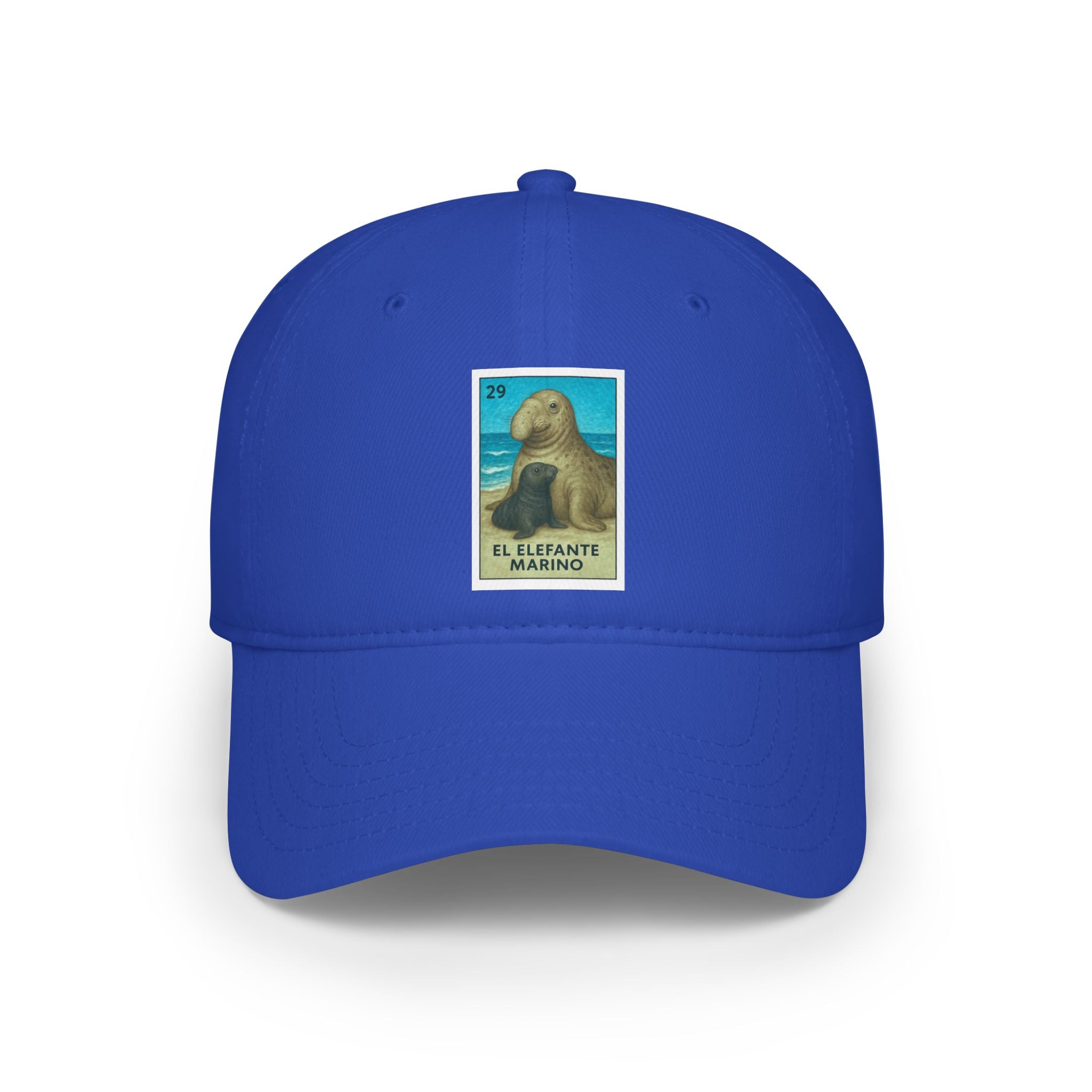 Elephant Seal Lotería Unisex - 100% Cotton Baseball Cap (El Elefante Marino)