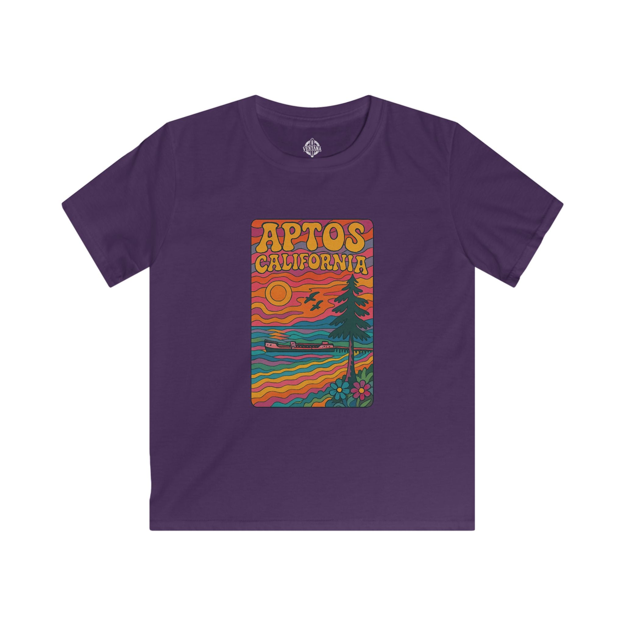 Aptos California Psychedelic Kids - Soft Style U.S. Cotton T-Shirt