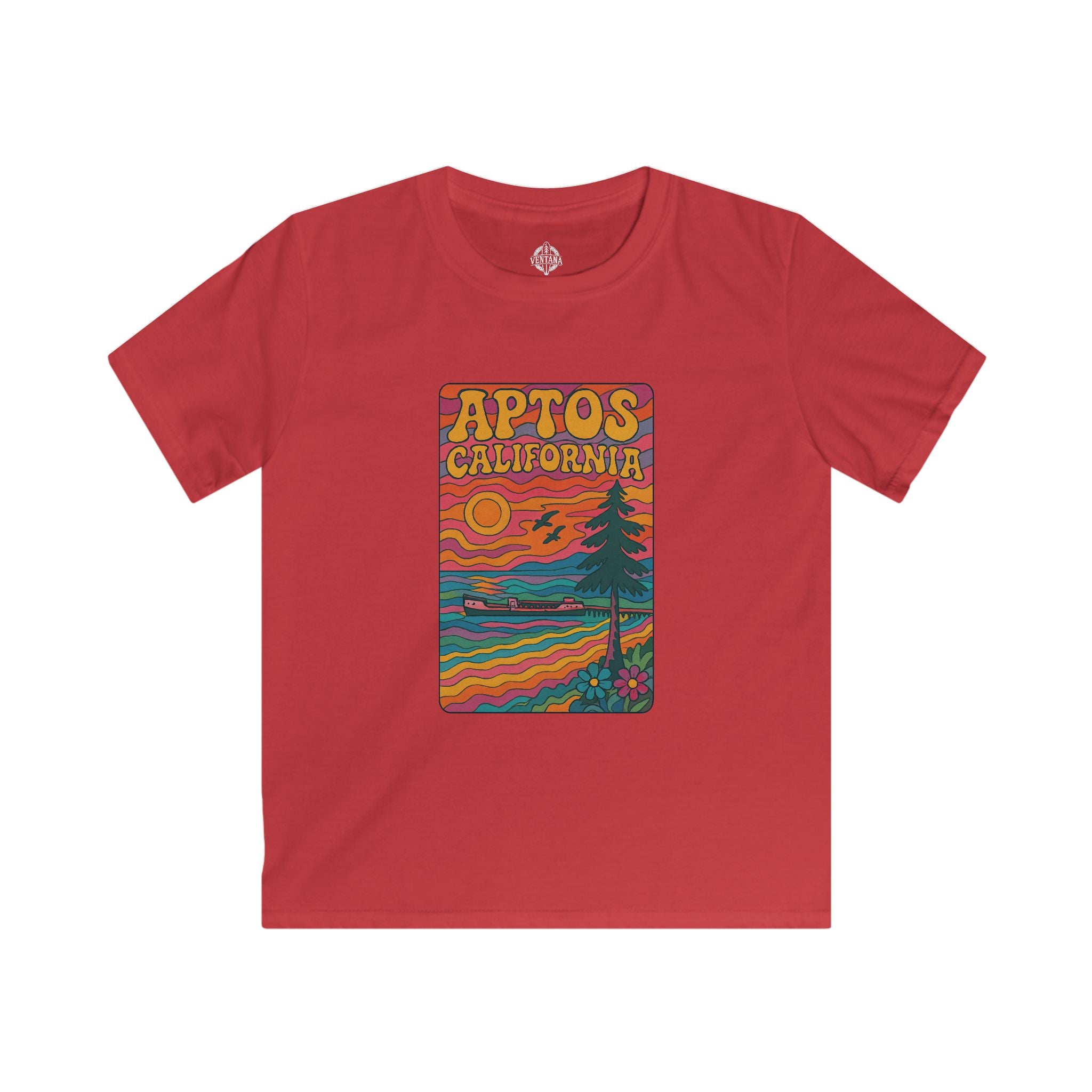 Aptos California Psychedelic Kids - Soft Style U.S. Cotton T-Shirt