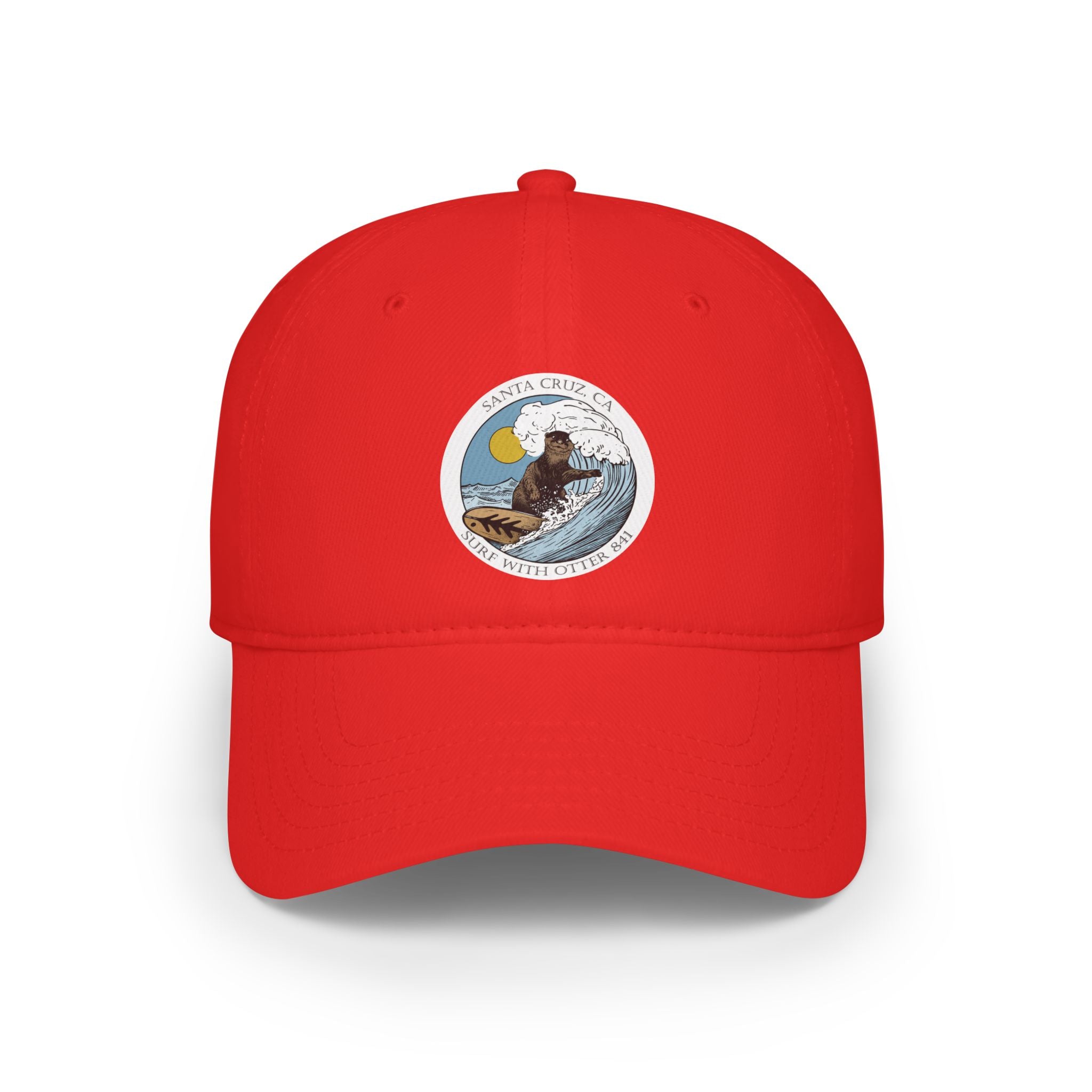 Surf with Otter 841 by Thiago Bianchini - 100% Cotton Baseball Cap