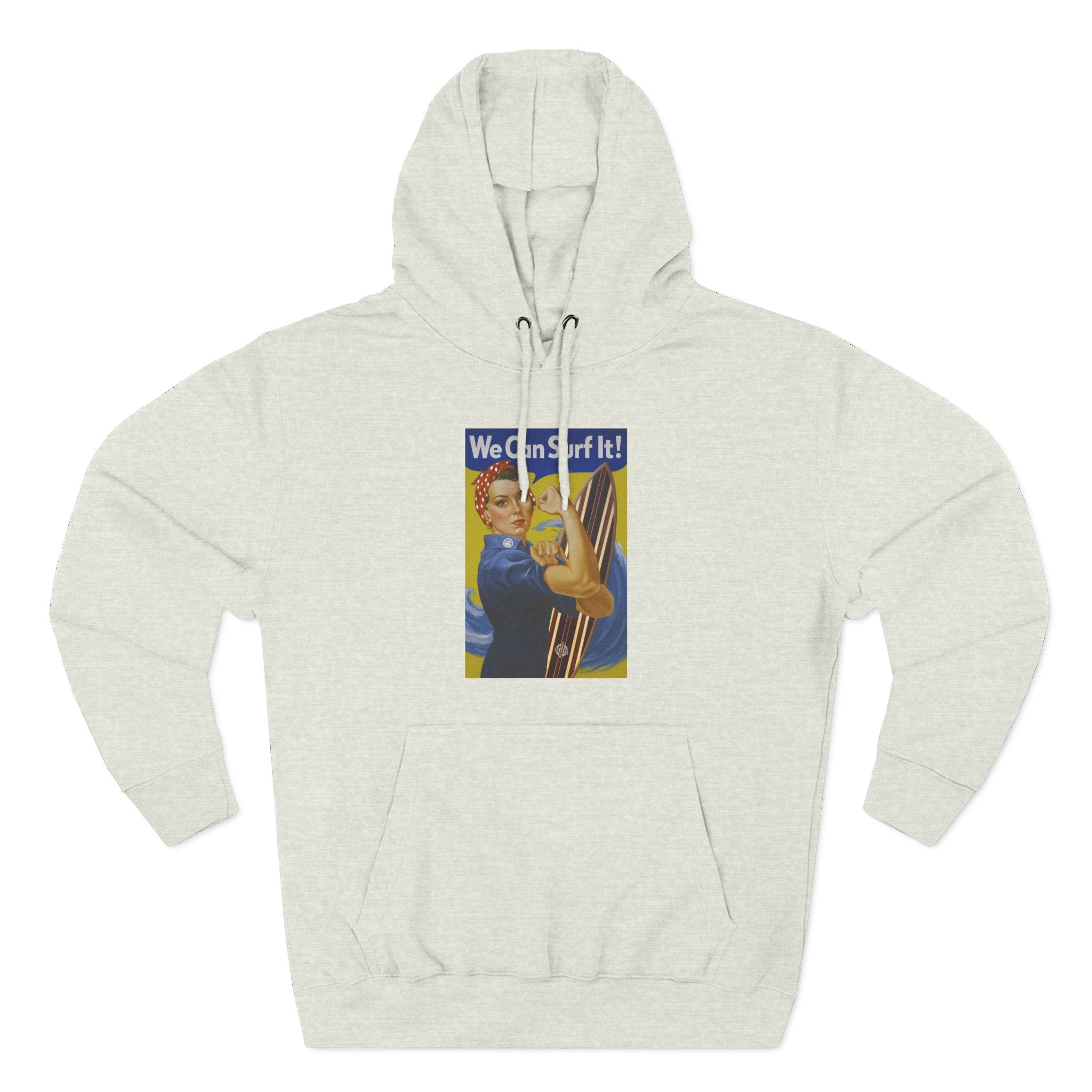 Rosie the Surfer - Pull-Over Cotton Blend Fleece Hoodie