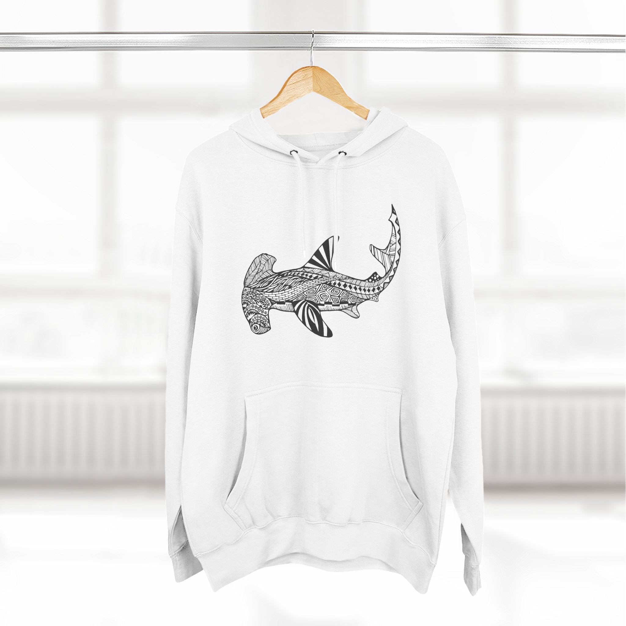 Ventangle Hammerhead Unisex - Pull-Over Cotton Blend Fleece Hoodie