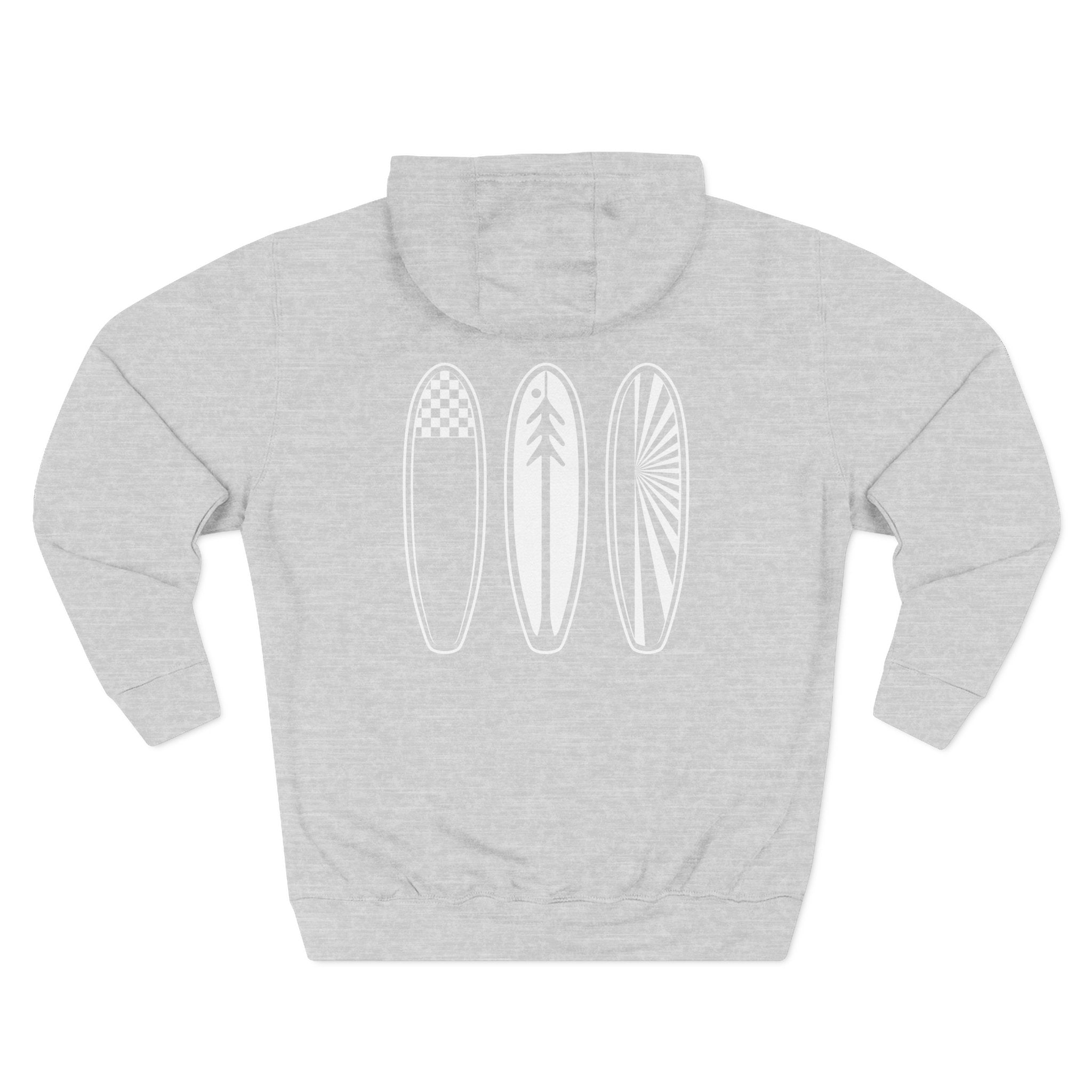 Ventana Three Board - Unisex Pull-Over Cotton Blend Fleece Hoodie