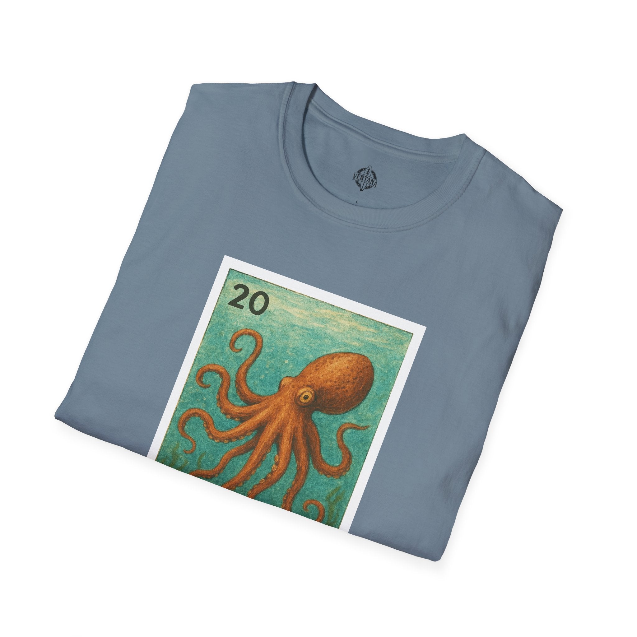 Octopus Lotería Unisex - Soft Style U.S. Cotton T-Shirt (El Pulpo)