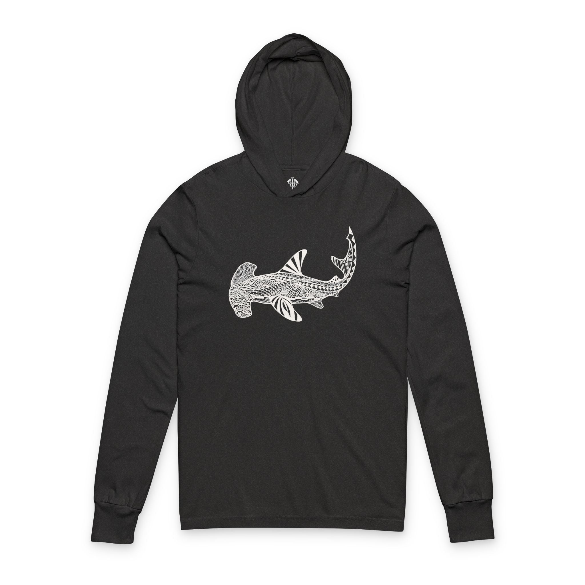 Ventangle Hammerhead Unisex - Cotton Long Sleeve Hooded T-Shirt