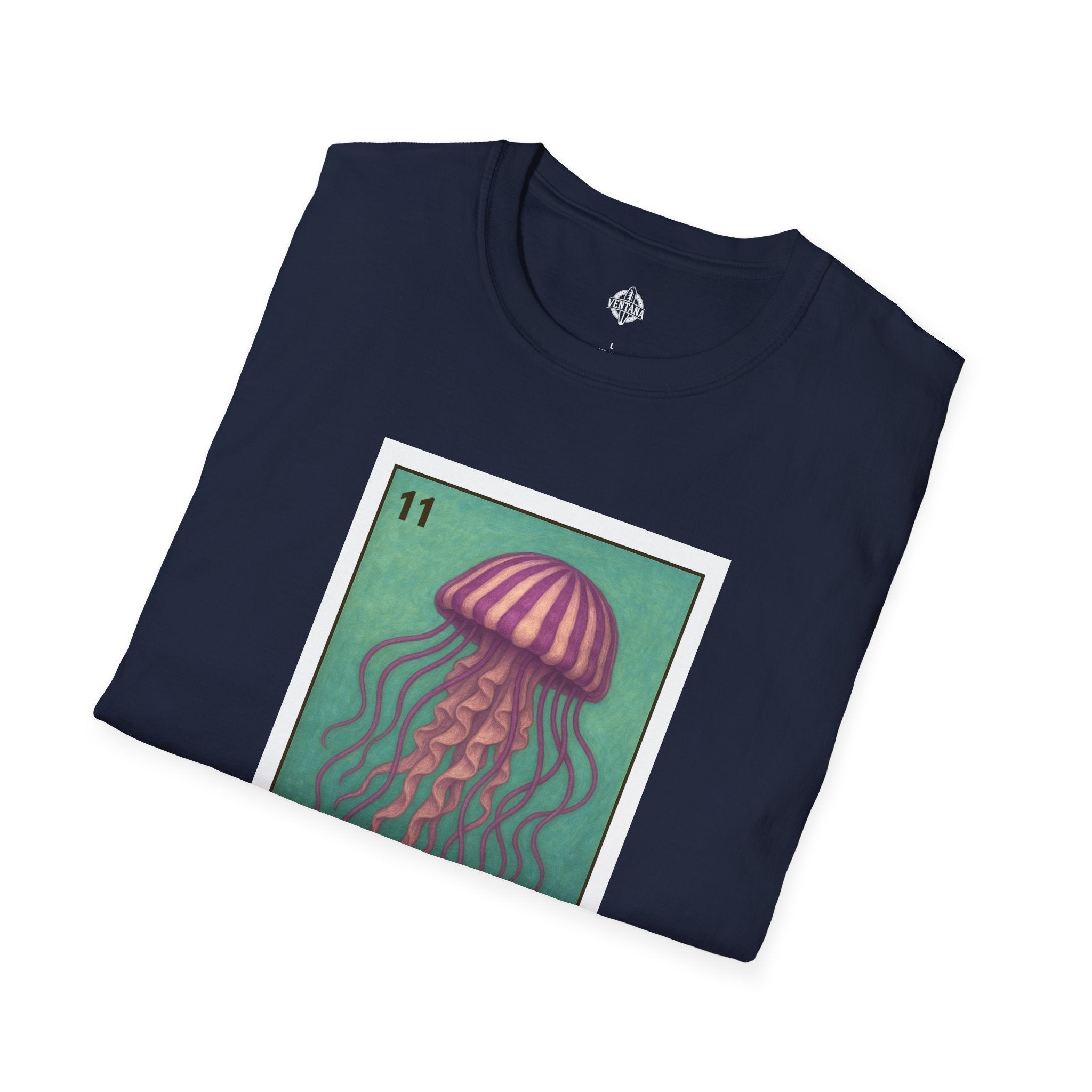 Sea Jelly Lotería Unisex - Soft Style U.S. Cotton T-Shirt (La Medusa)