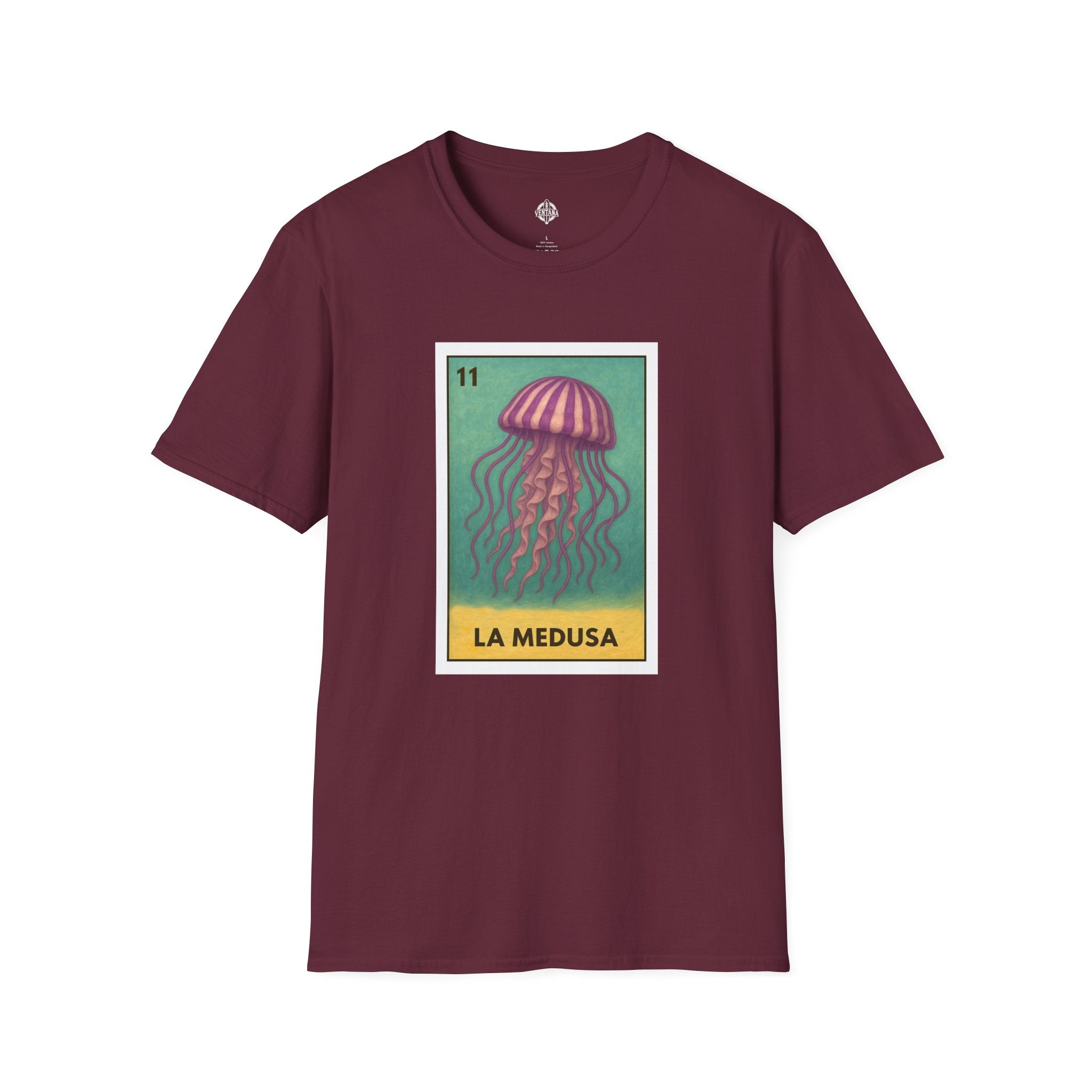 Sea Jelly Lotería Unisex - Soft Style U.S. Cotton T-Shirt (La Medusa)