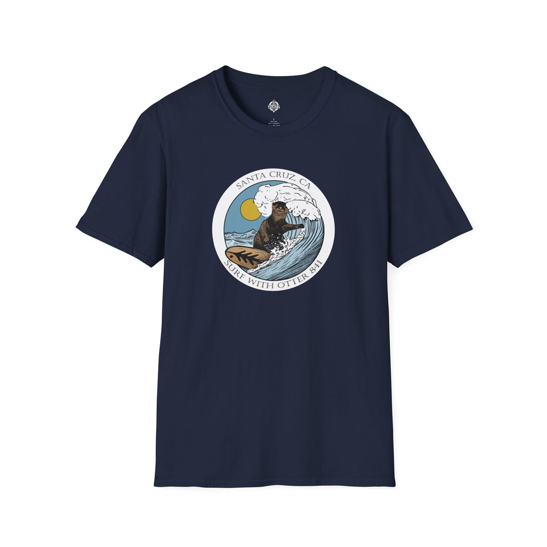 Surf with Otter 841 by Thiago Bianchini Unisex - Soft Style U.S. Cotton T-Shirt