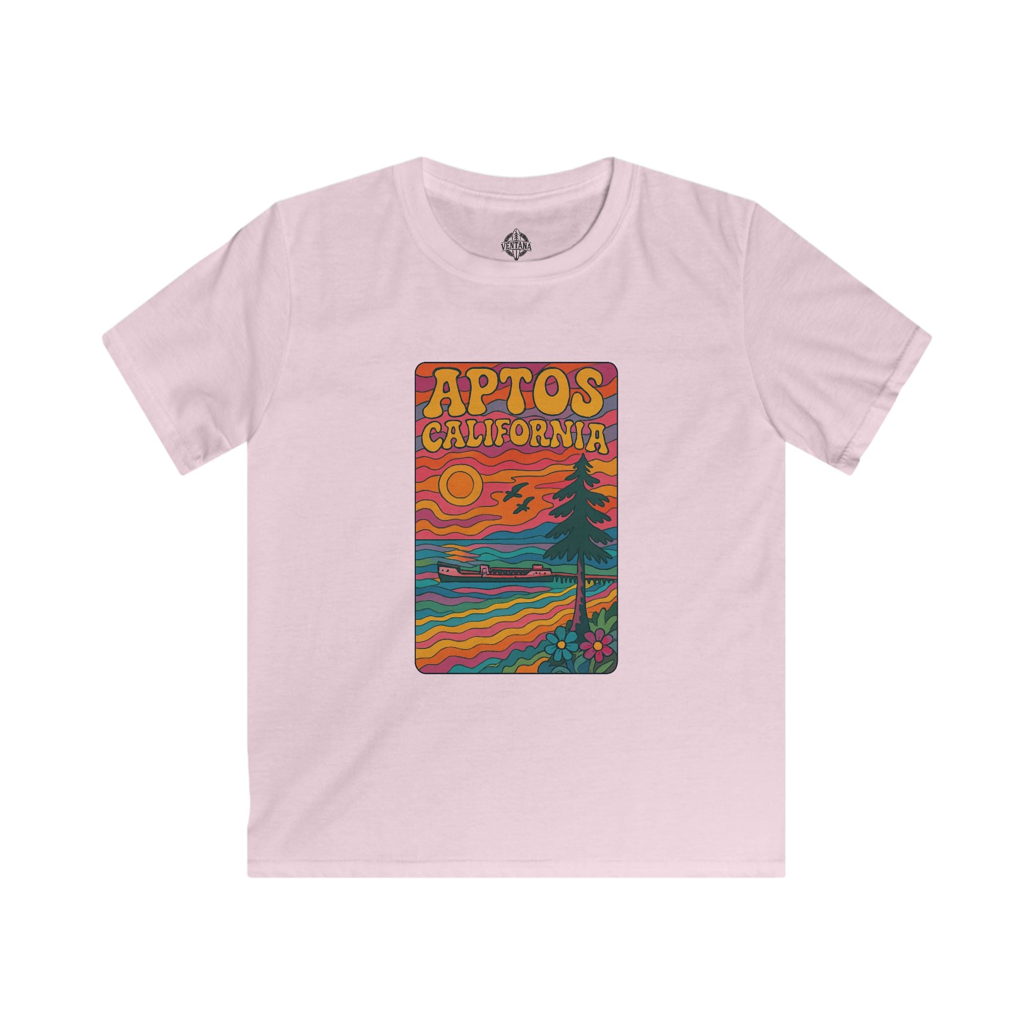 Aptos California Psychedelic Kids - Soft Style U.S. Cotton T-Shirt