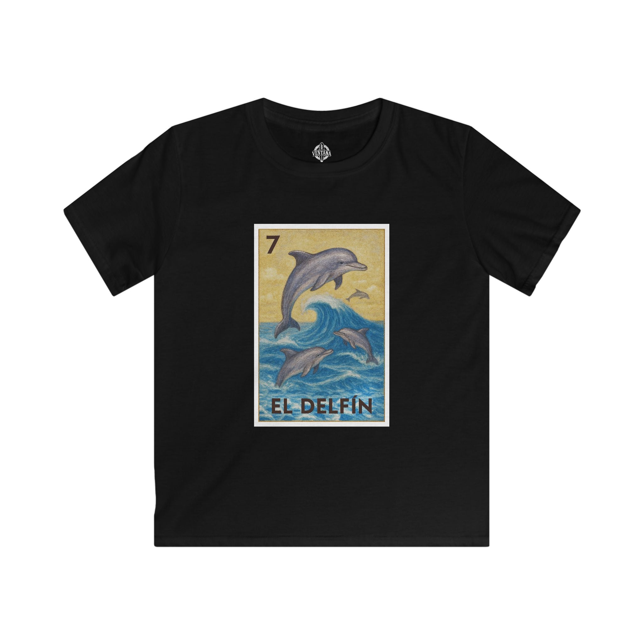 Dolphin Lotería Kids - Soft Style U.S. Cotton T-Shirt (El Delfín)