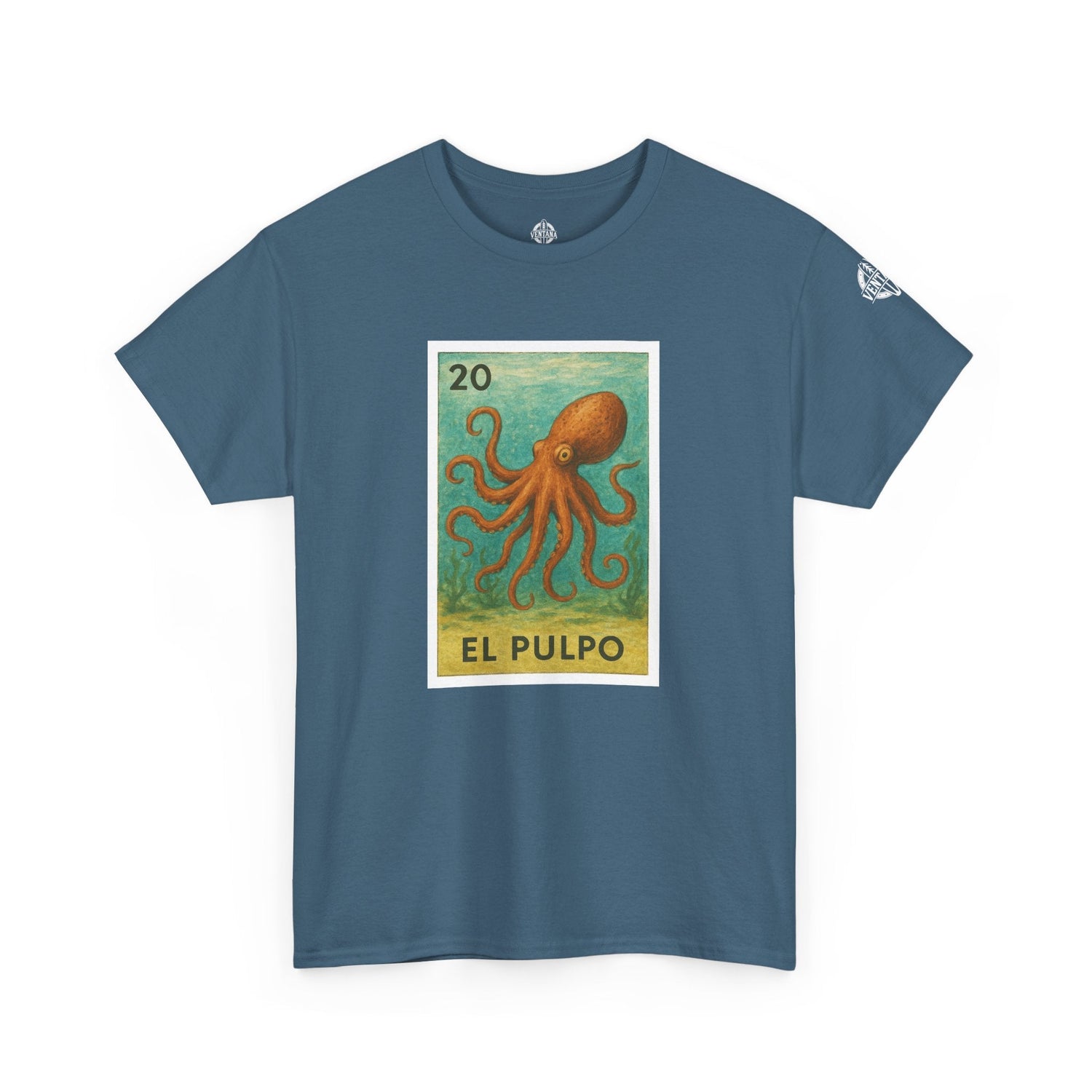 Octopus El Pulpo Ventana Ocean Loteria Tee