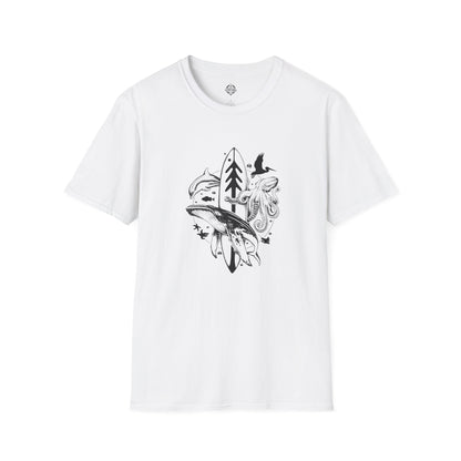 Ventana Monterey Bay by Thiago Bianchini Unisex - Soft Style U.S. Cotton T-Shirt