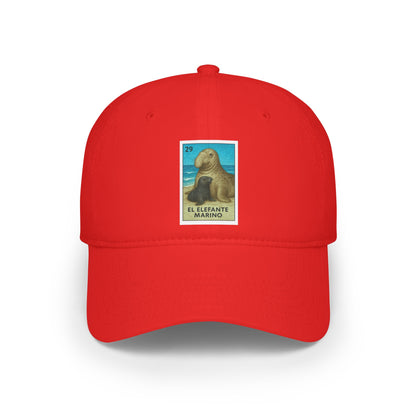 Elephant Seal Lotería Unisex - 100% Cotton Baseball Cap (El Elefante Marino)
