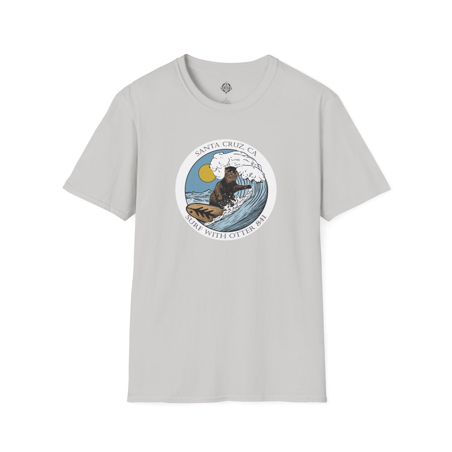 Surf with Otter 841 by Thiago Bianchini Unisex - Soft Style U.S. Cotton T-Shirt