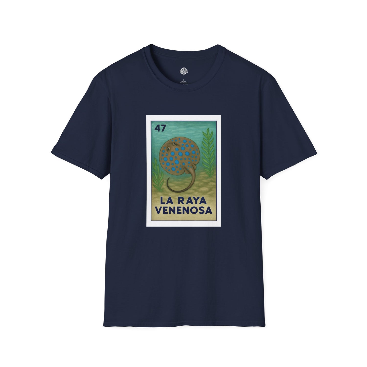 Stingray Lotería Unisex - Soft Style U.S. Cotton T-Shirt (La Raya Venenosa)