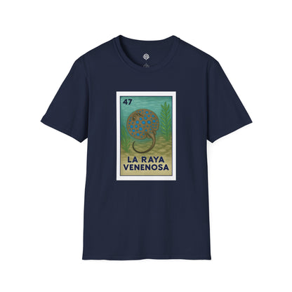 Stingray Lotería Unisex - Soft Style U.S. Cotton T-Shirt (La Raya Venenosa)