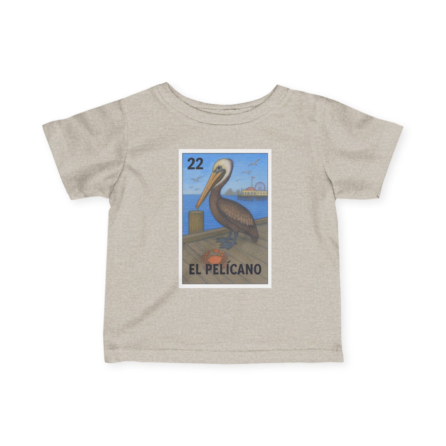 Pelican Lotería - Infant 100% Cotton T-Shirt (El Pelícano)