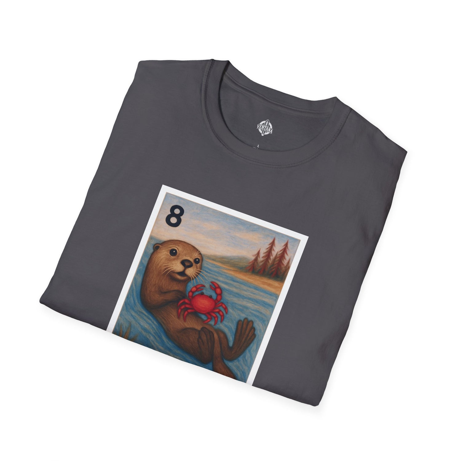 Sea Otter Lotería Unisex - Soft Style U.S. Cotton T-Shirt (La Nutria)