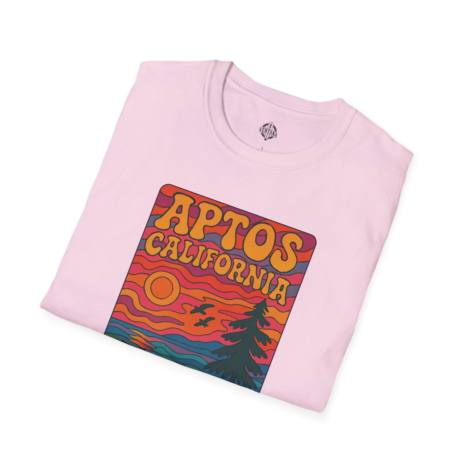 Aptos California Psychedelic Unisex - U.S. Cotton T-Shirt