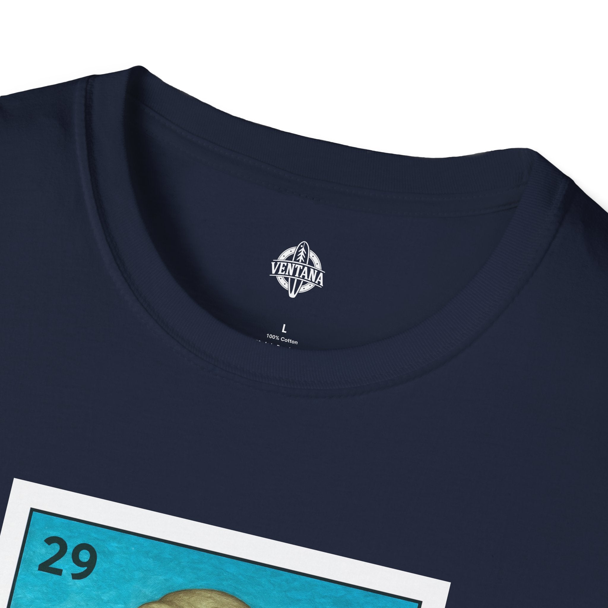 Elephant Seal Lotería Unisex - Soft Style U.S. Cotton T-Shirt (El Elefante Marino)