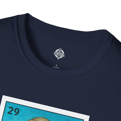 Elephant Seal Lotería Unisex - Soft Style U.S. Cotton T-Shirt (El Elefante Marino)