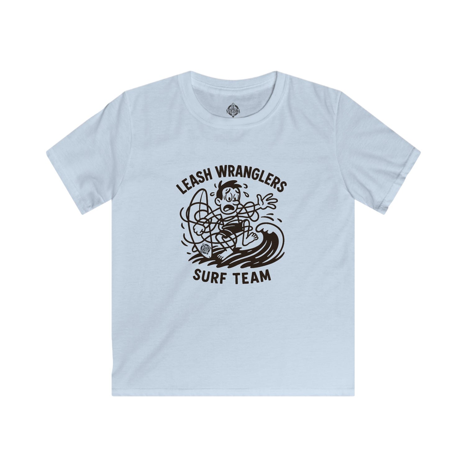 Leash Wranglers Surf Team Kids - Soft Style U.S. Cotton T-Shirt