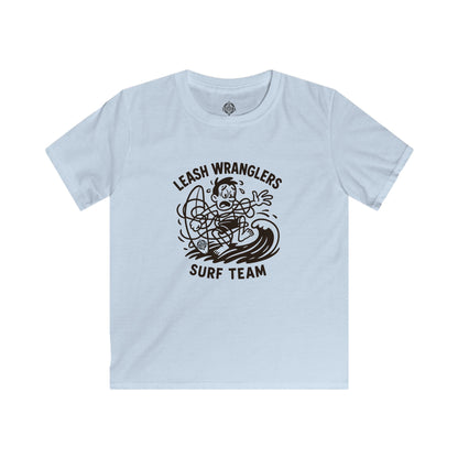 Leash Wranglers Surf Team Kids - Soft Style U.S. Cotton T-Shirt
