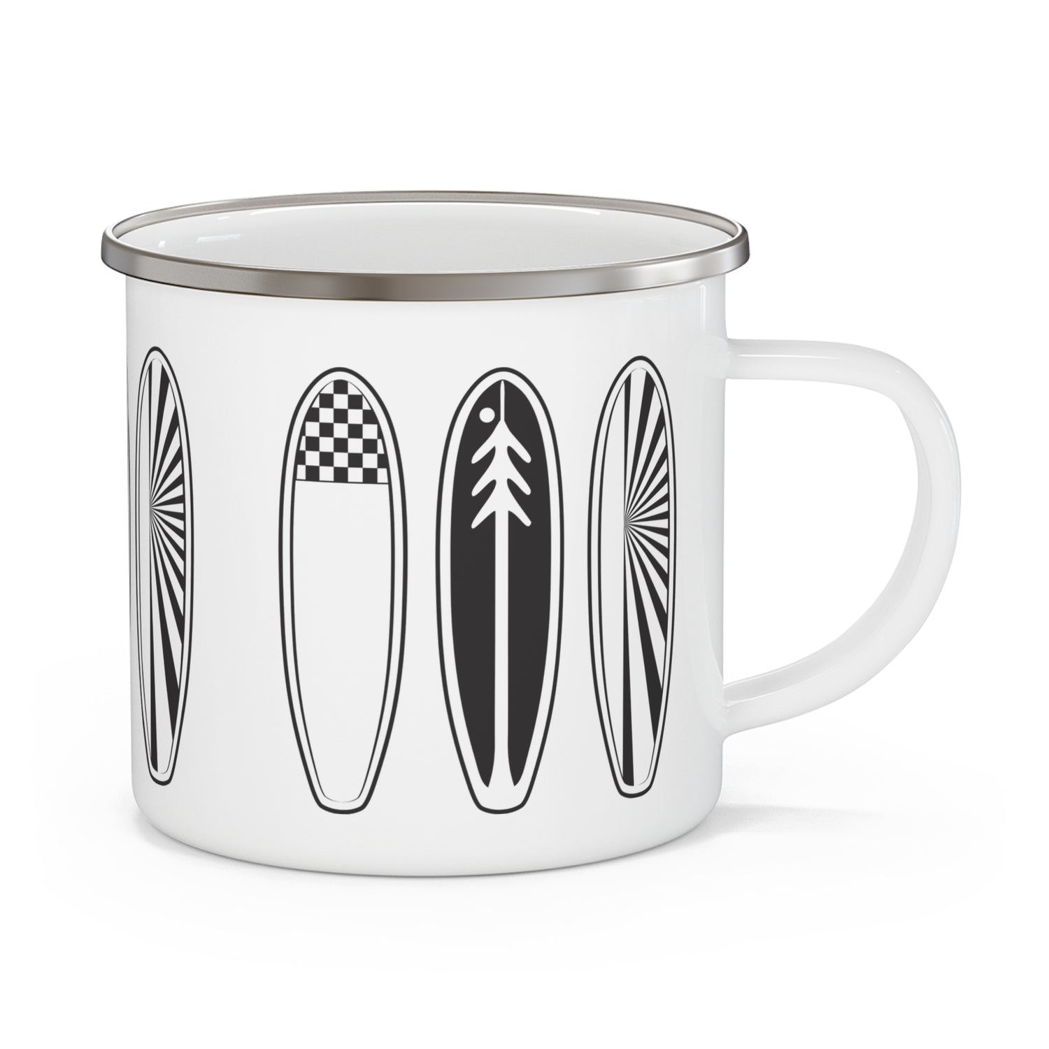 Ventana Three Board Enamel Camping Mug (12oz - small)