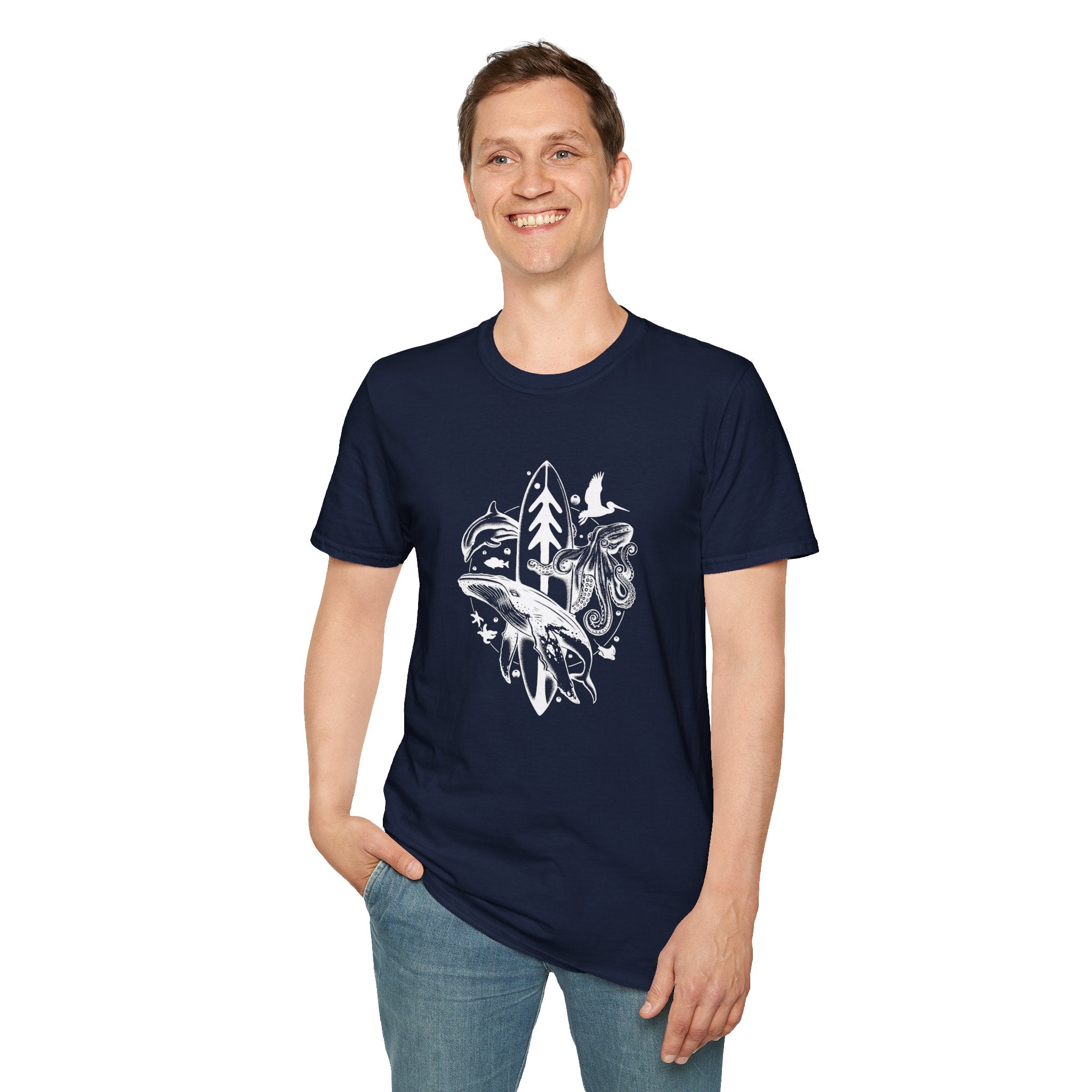 Ventana Monterey Bay by Thiago Bianchini Unisex - Soft Style U.S. Cotton T-Shirt