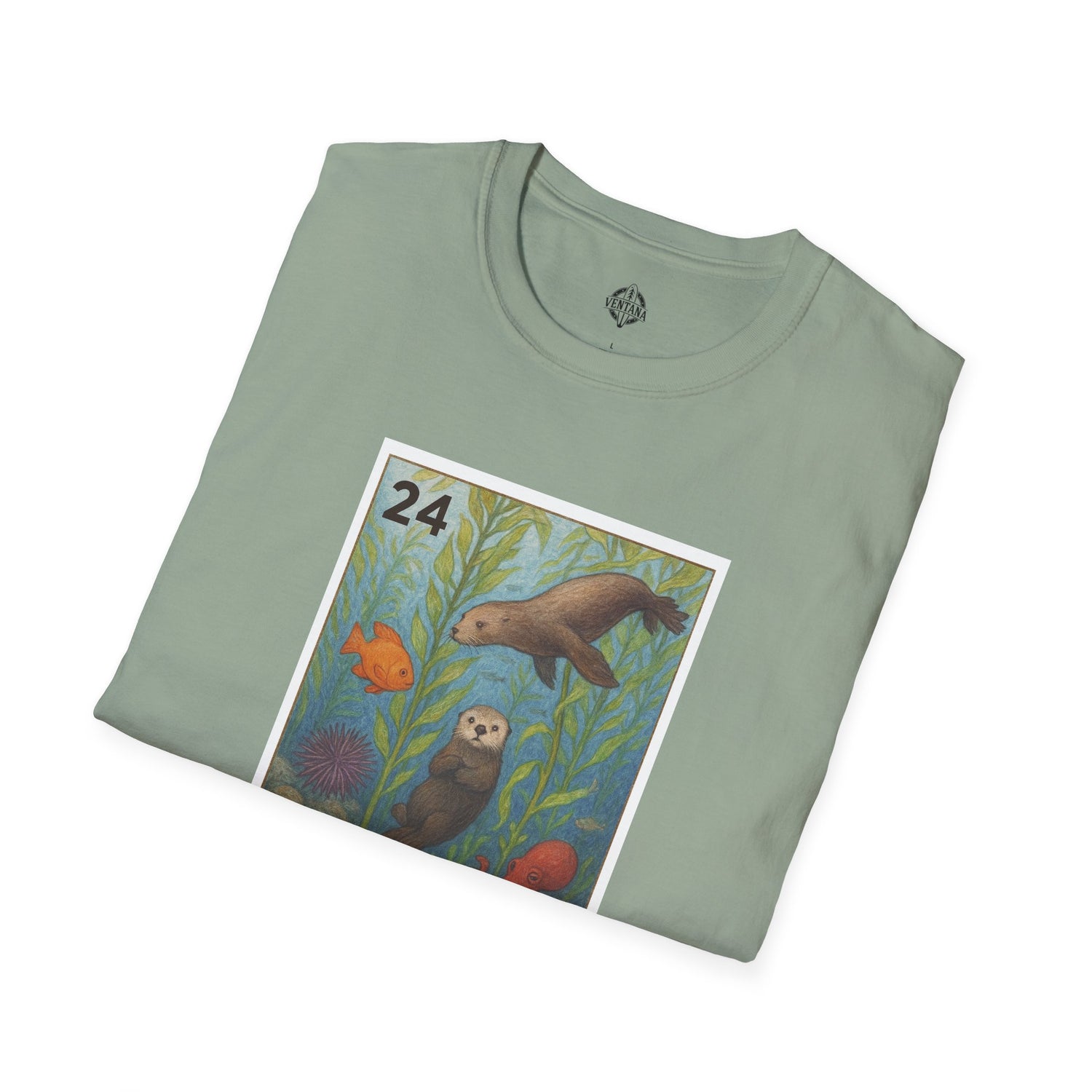 Kelp Forest Lotería Unisex - Soft Style U.S. Cotton T-Shirt (El Bosque de Algas)