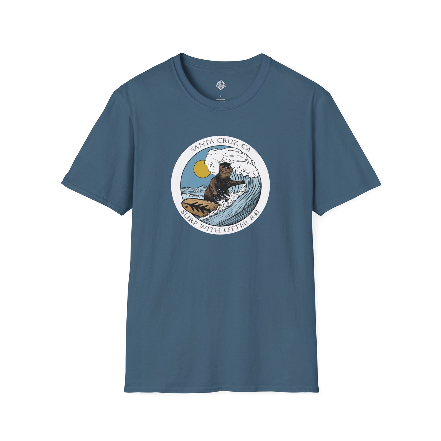 Surf with Otter 841 by Thiago Bianchini Unisex - Soft Style U.S. Cotton T-Shirt