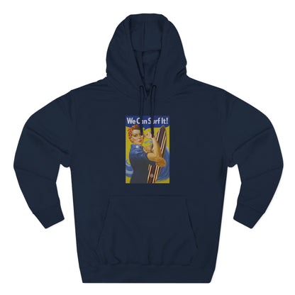 Rosie the Surfer - Pull-Over Cotton Blend Fleece Hoodie