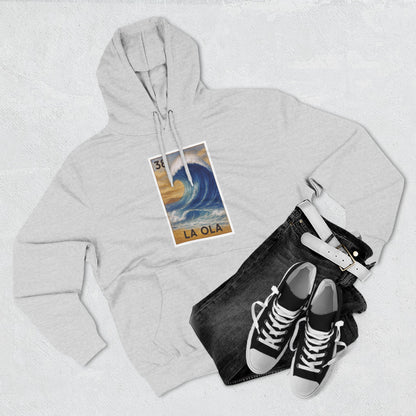 Wave Lotería Unisex - Pull-Over Cotton Blend Fleece Hoodie (La Ola)