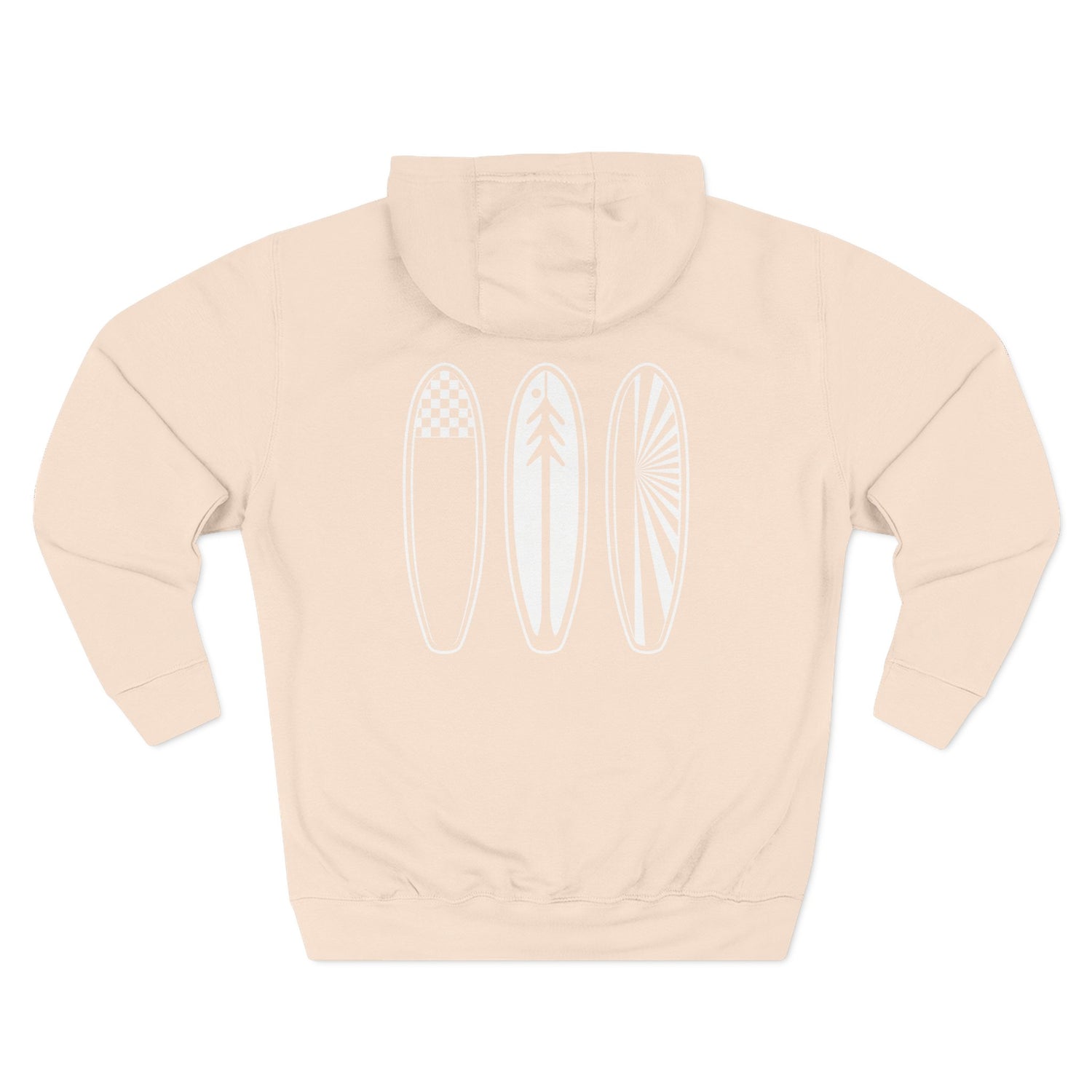 Ventana Three Board - Unisex Pull-Over Cotton Blend Fleece Hoodie