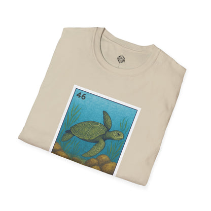 Turtle Lotería Unisex - Soft Style U.S. Cotton T-Shirt (La Tortuga)