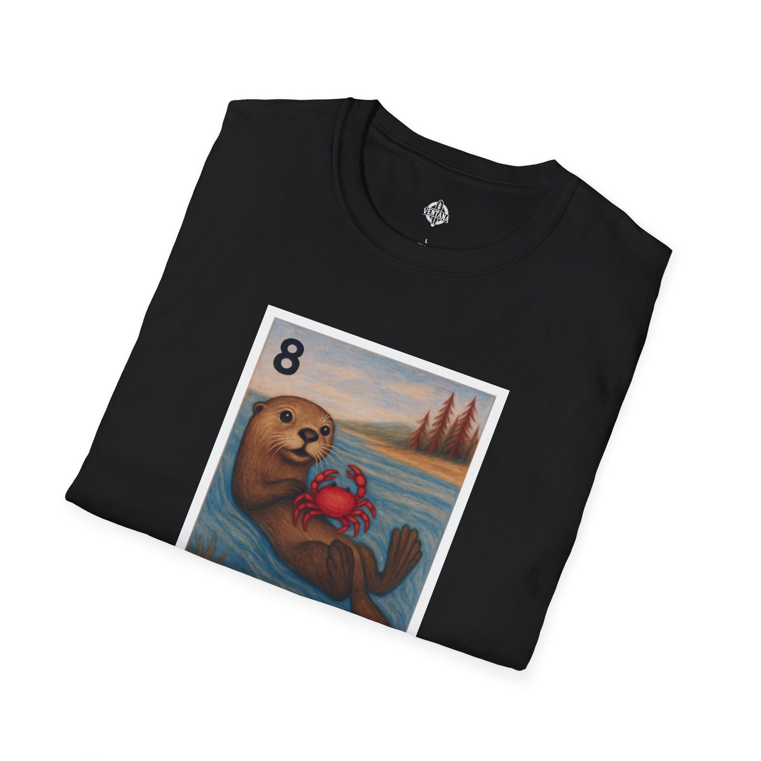 Sea Otter Lotería Unisex - Soft Style U.S. Cotton T-Shirt (La Nutria)