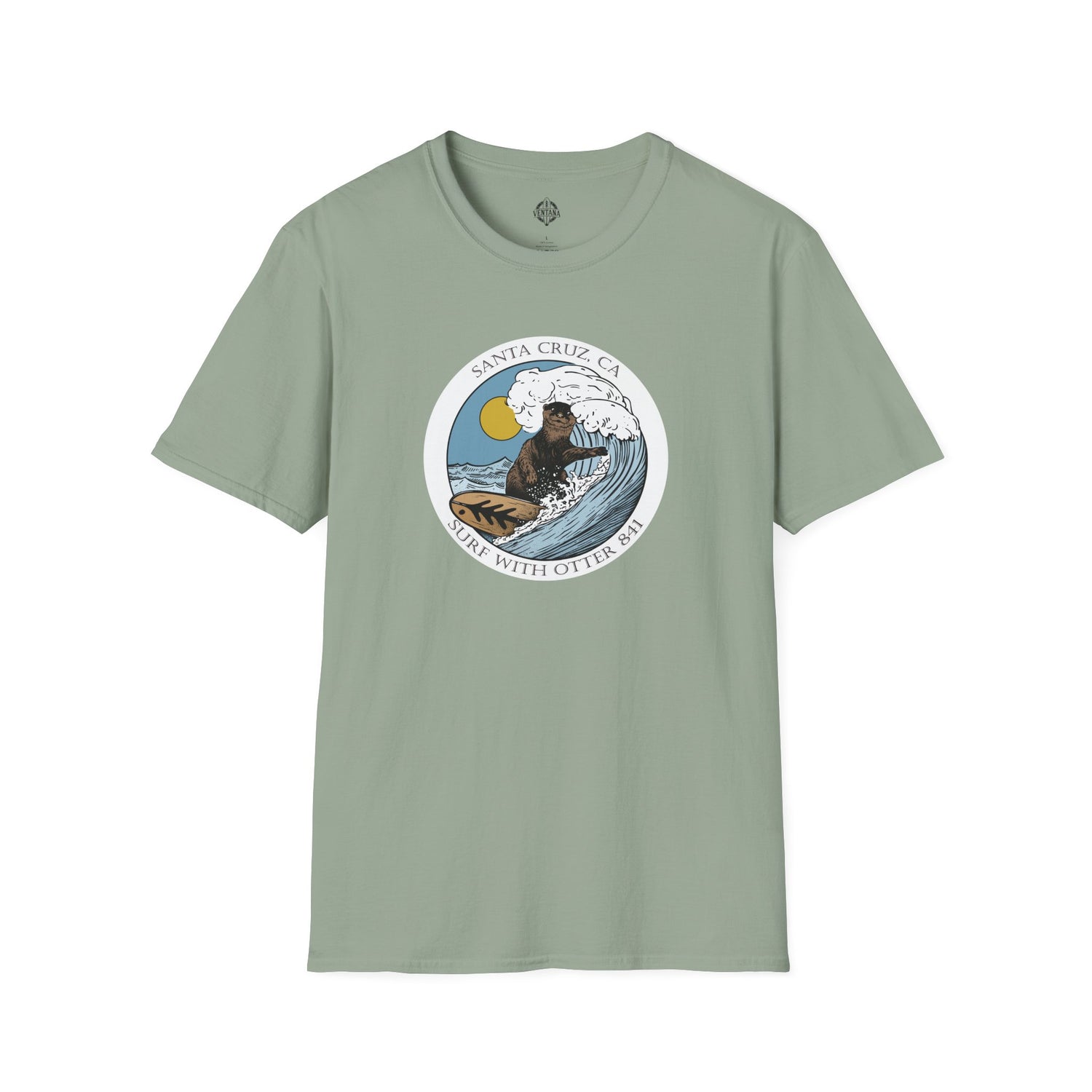 Surf with Otter 841 by Thiago Bianchini Unisex - Soft Style U.S. Cotton T-Shirt