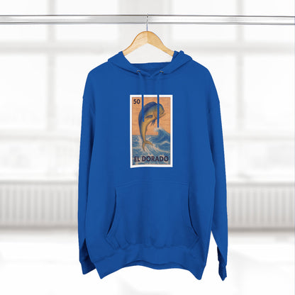 Dorado Lotería Unisex - Pull-Over Cotton Blend Fleece Hoodie (El Dorado)