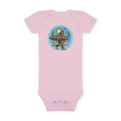 Ventana Surfsquatch by Thiago Bianchini - Baby Short Sleeve 100% Cotton Onesie