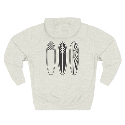 Ventana Three Board - Unisex Pull-Over Cotton Blend Fleece Hoodie