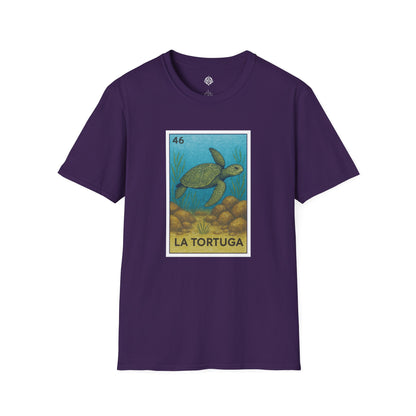 Turtle Lotería Unisex - Soft Style U.S. Cotton T-Shirt (La Tortuga)