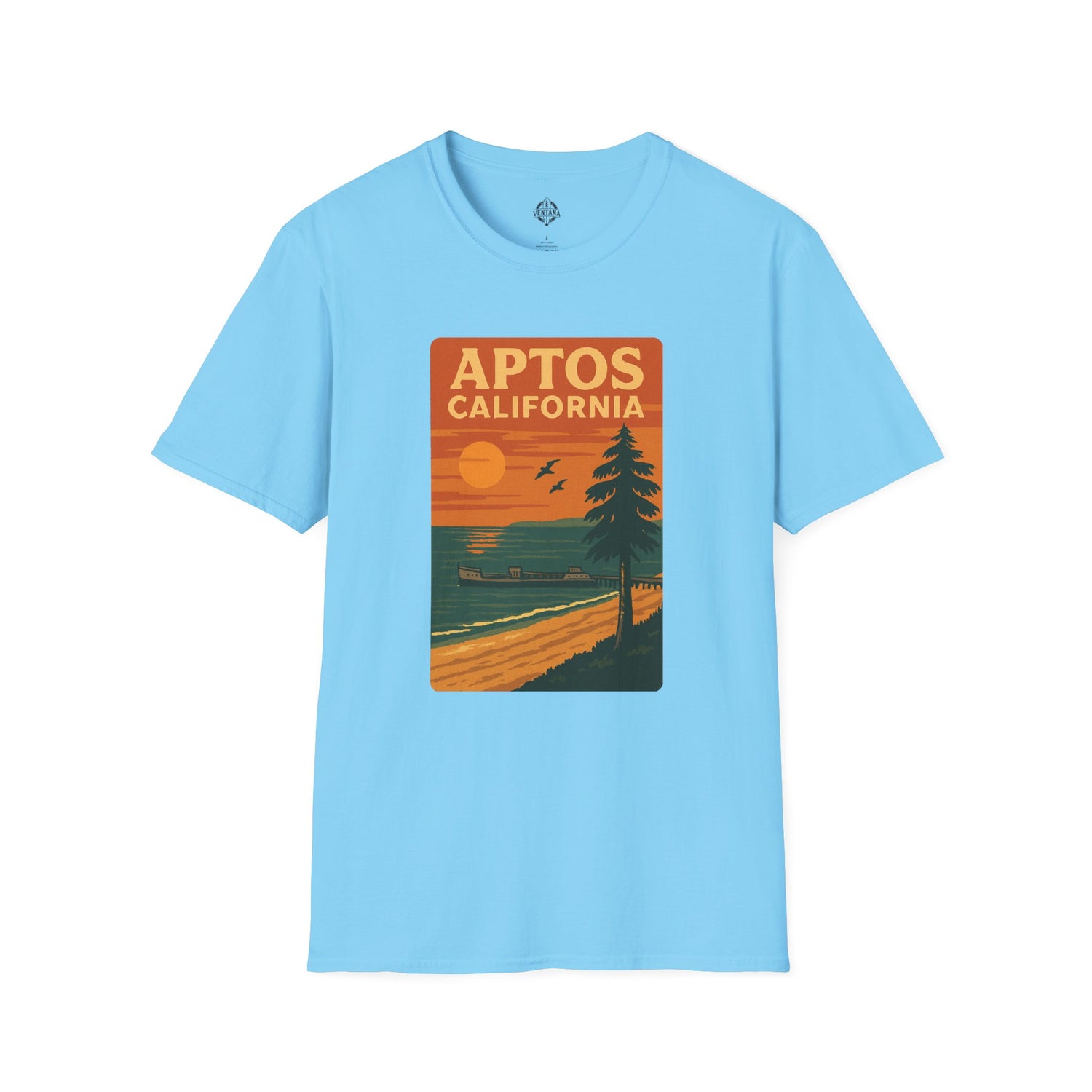 Aptos California Sunset Unisex - U.S. Cotton T-Shirt