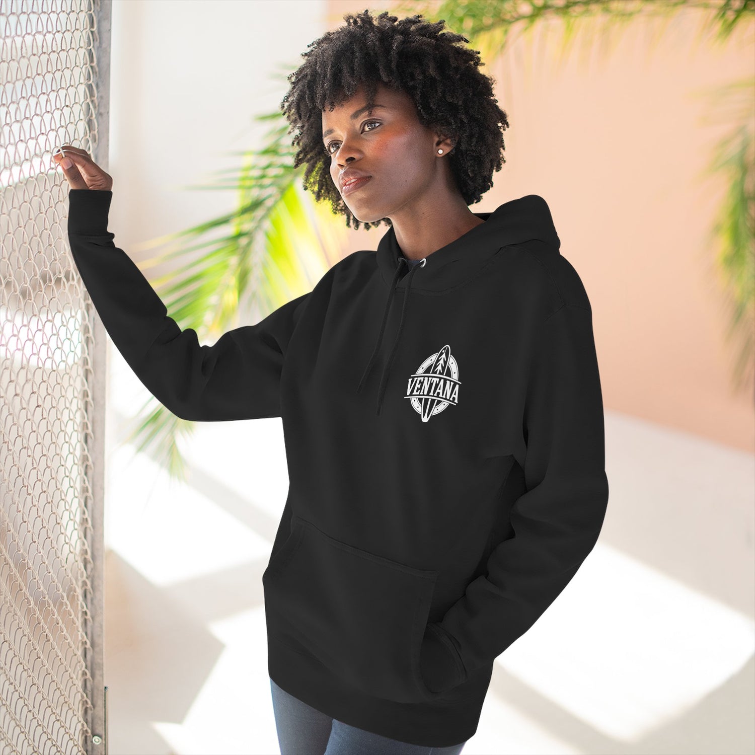Ventana Treefish Logo - Pull-Over Cotton Blend Fleece Hoodie