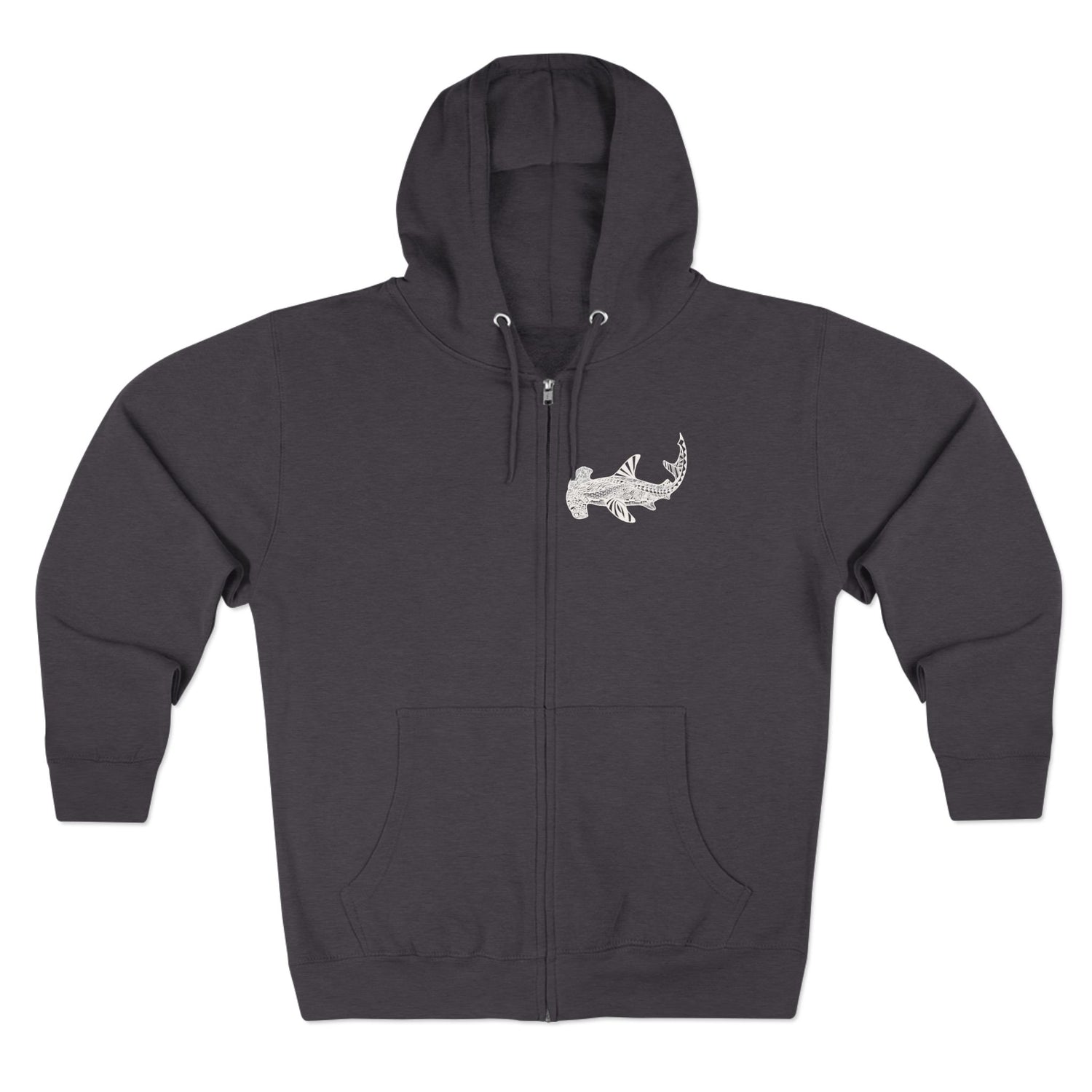Ventangle Hammerhead Unisex - Zip Cotton Blend Fleece Hoodie