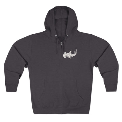 Ventangle Hammerhead Unisex - Zip Cotton Blend Fleece Hoodie